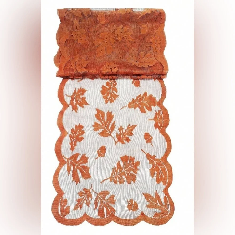 NEW Orange Leaf Fall Table Runner